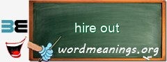 WordMeaning blackboard for hire out